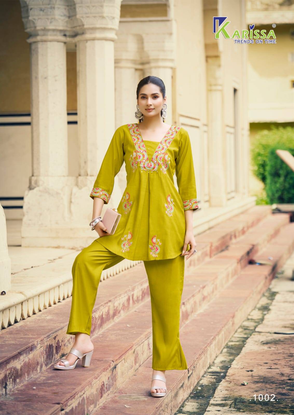 MUSHQ By KARISSA 1001 To 1004 Series Beautiful Festive Suits Colourful Premium pure Viscose Co-ord sets At Wholesale Price